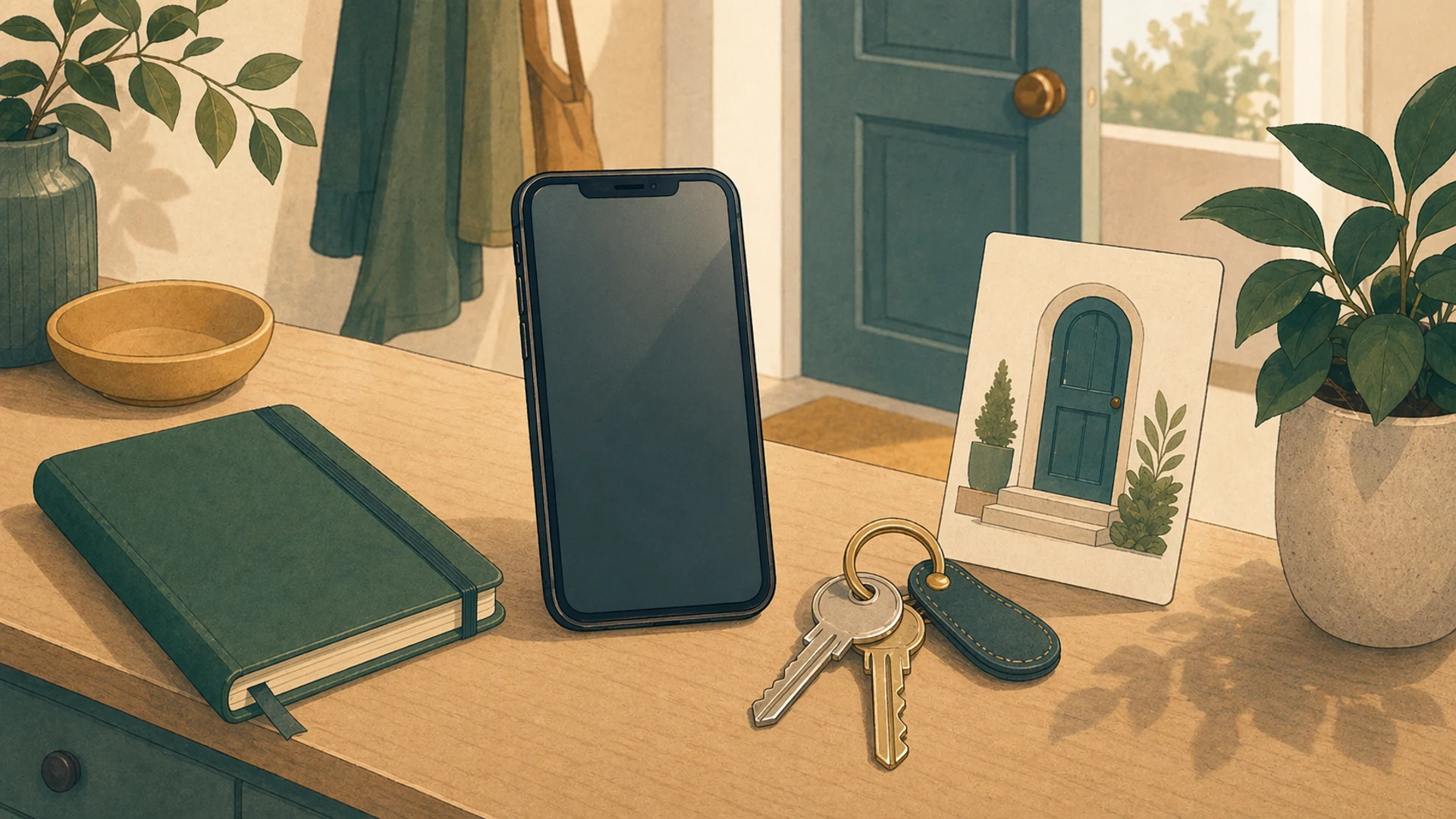 Illustrazione editoriale CyberSenior per Password del telefono: la prima serratura digitale
