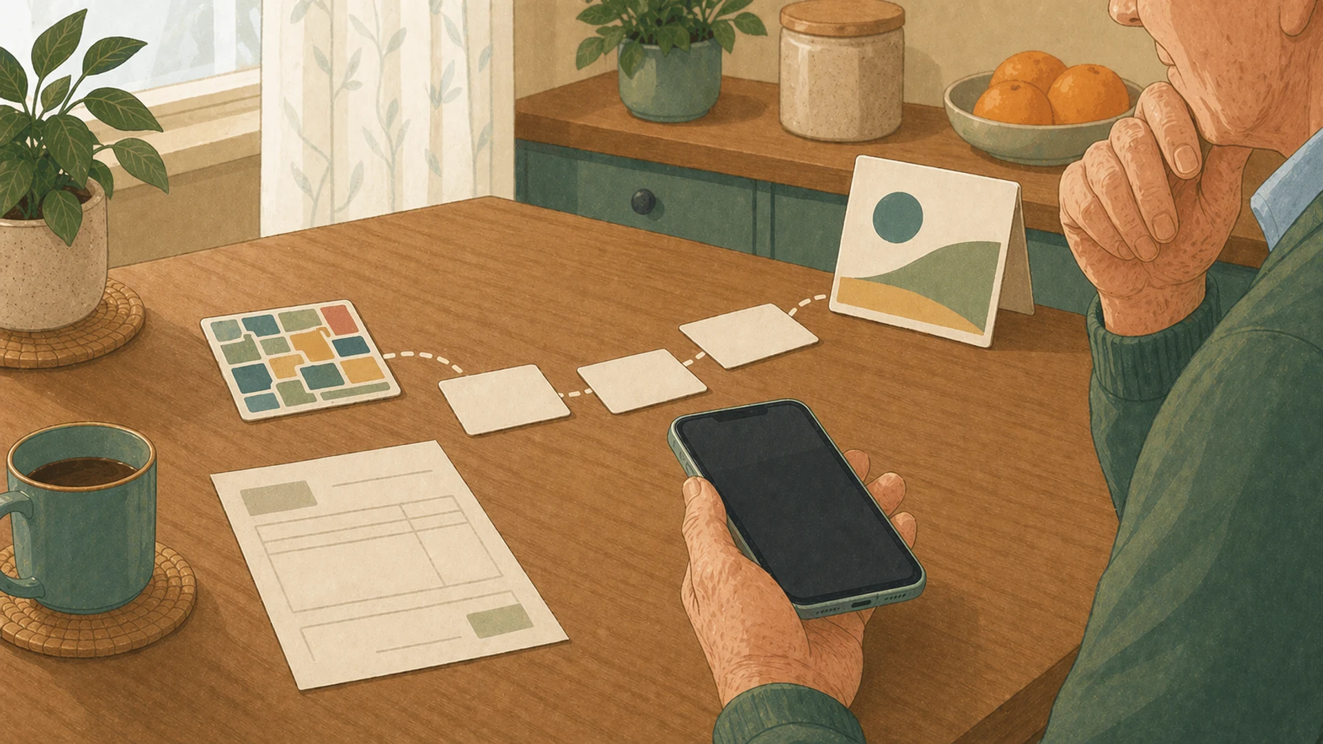 Illustrazione editoriale CyberSenior per QR code nei pagamenti: guarda dove ti porta