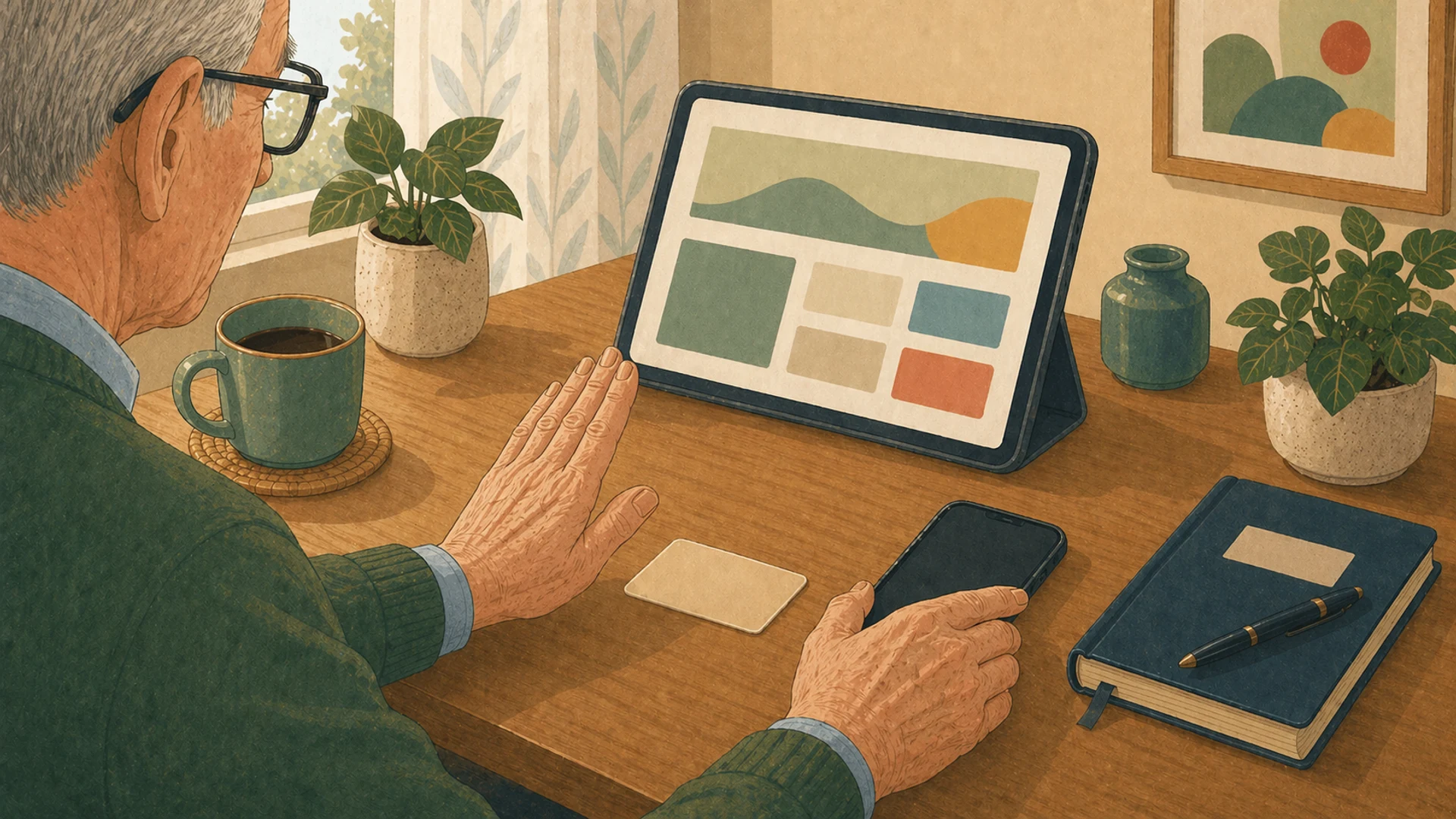 Illustrazione editoriale CyberSenior per Trading online troppo facile: segnali di una truffa