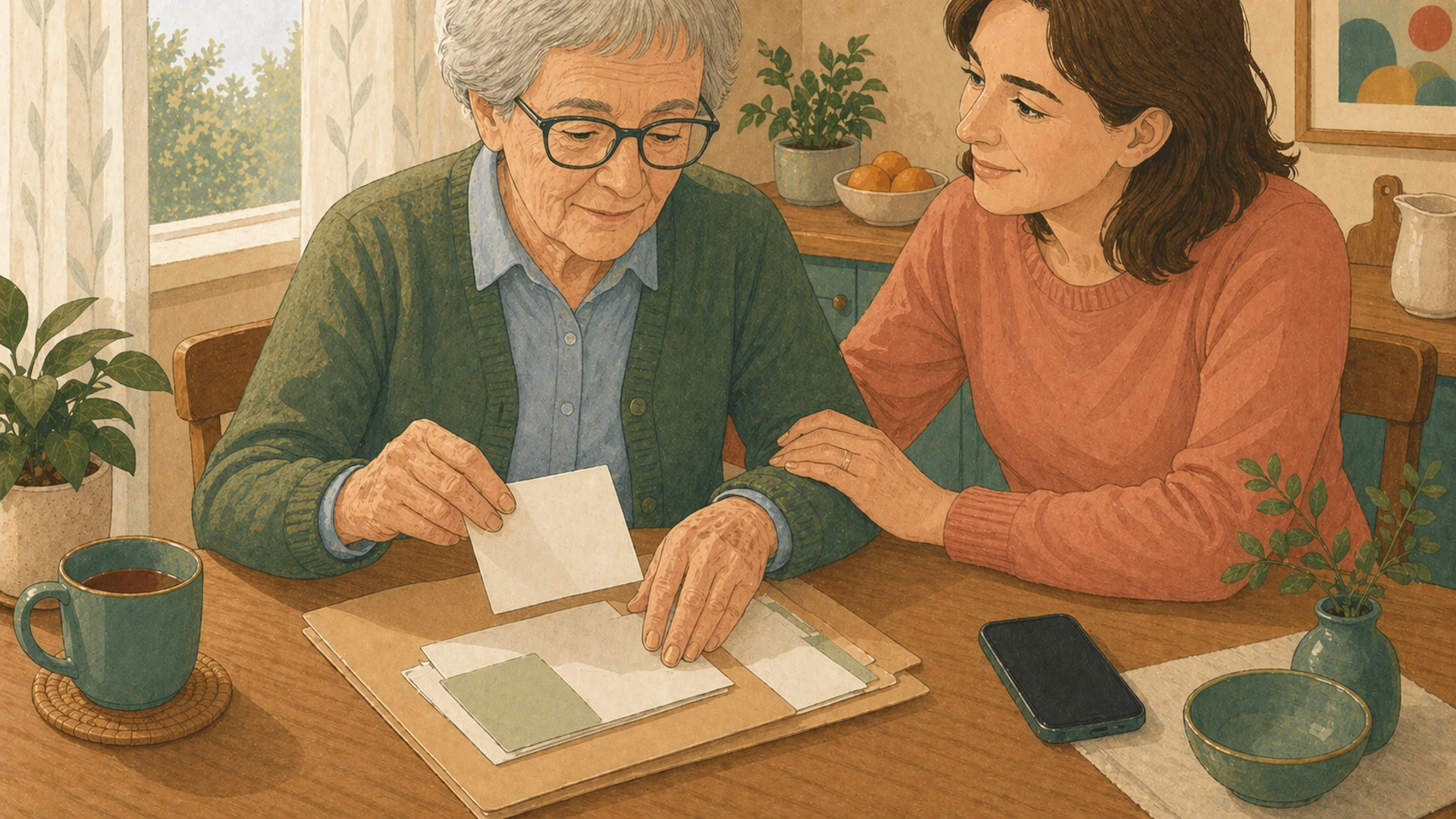 Illustrazione editoriale CyberSenior per Perché le truffe online non sono colpa tua